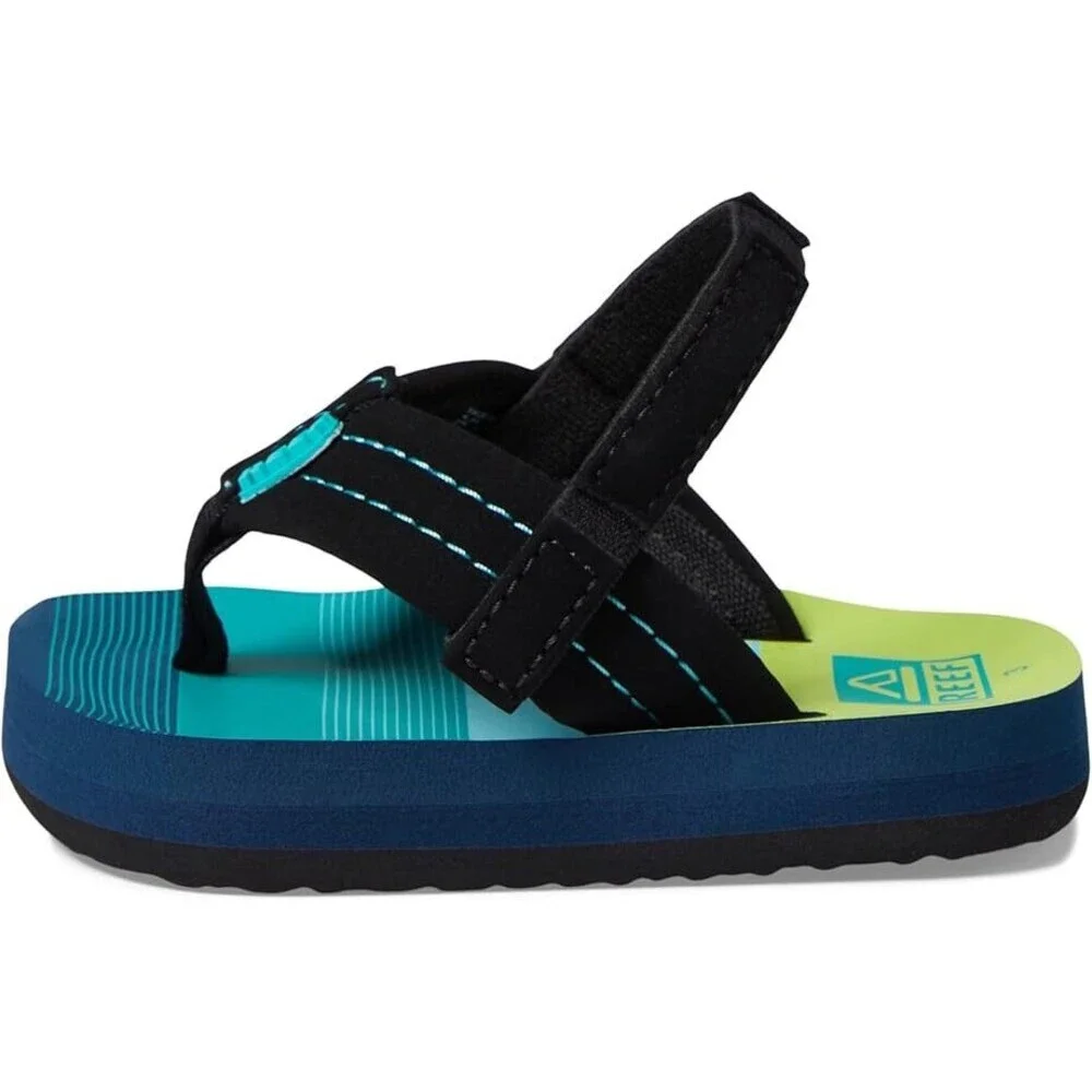 Reef Ahi Sandal Toddler US 4 Aqua Green Round Toe Slip-On Flip Flop JOBB2090